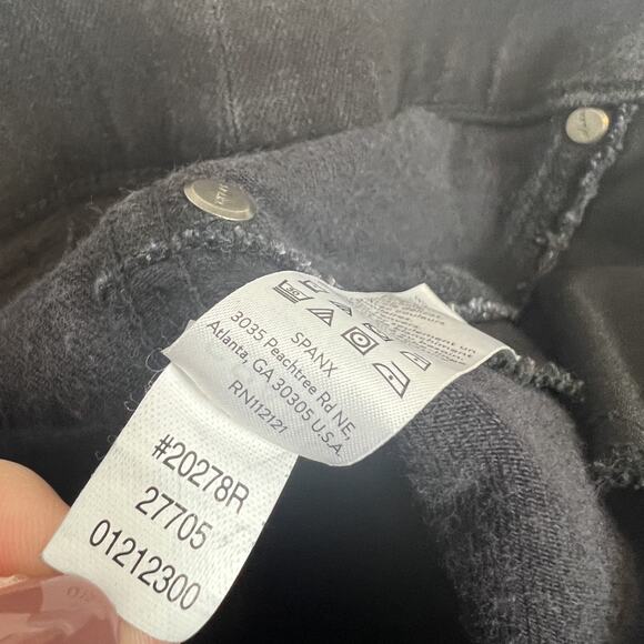 Spanx Jeans Womens Large Black Ankle Skinny Tummy Control Elastic Waist Pull On - Picture 10 of 13